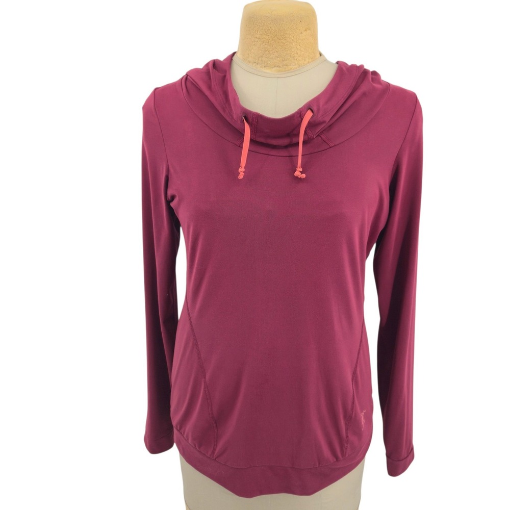 Arc'teryx Hoodie Women L Burgundy Cowl Neck Pullover Activewear Running Hiking